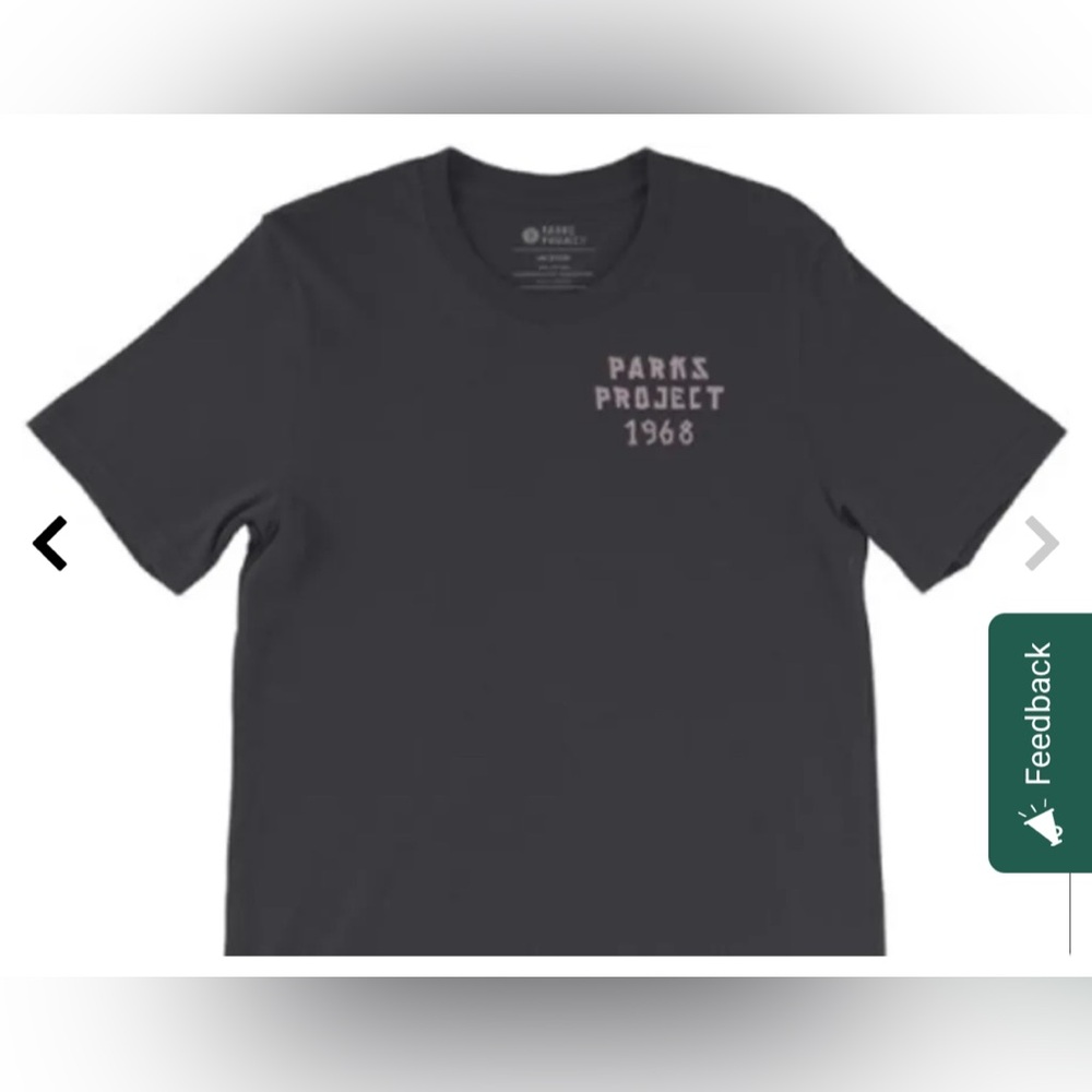 💫Parks Project Women’s 1968 All Parks Boxy Tee, Dark Gray, XS, Gently Worn - Picture 2 of 15